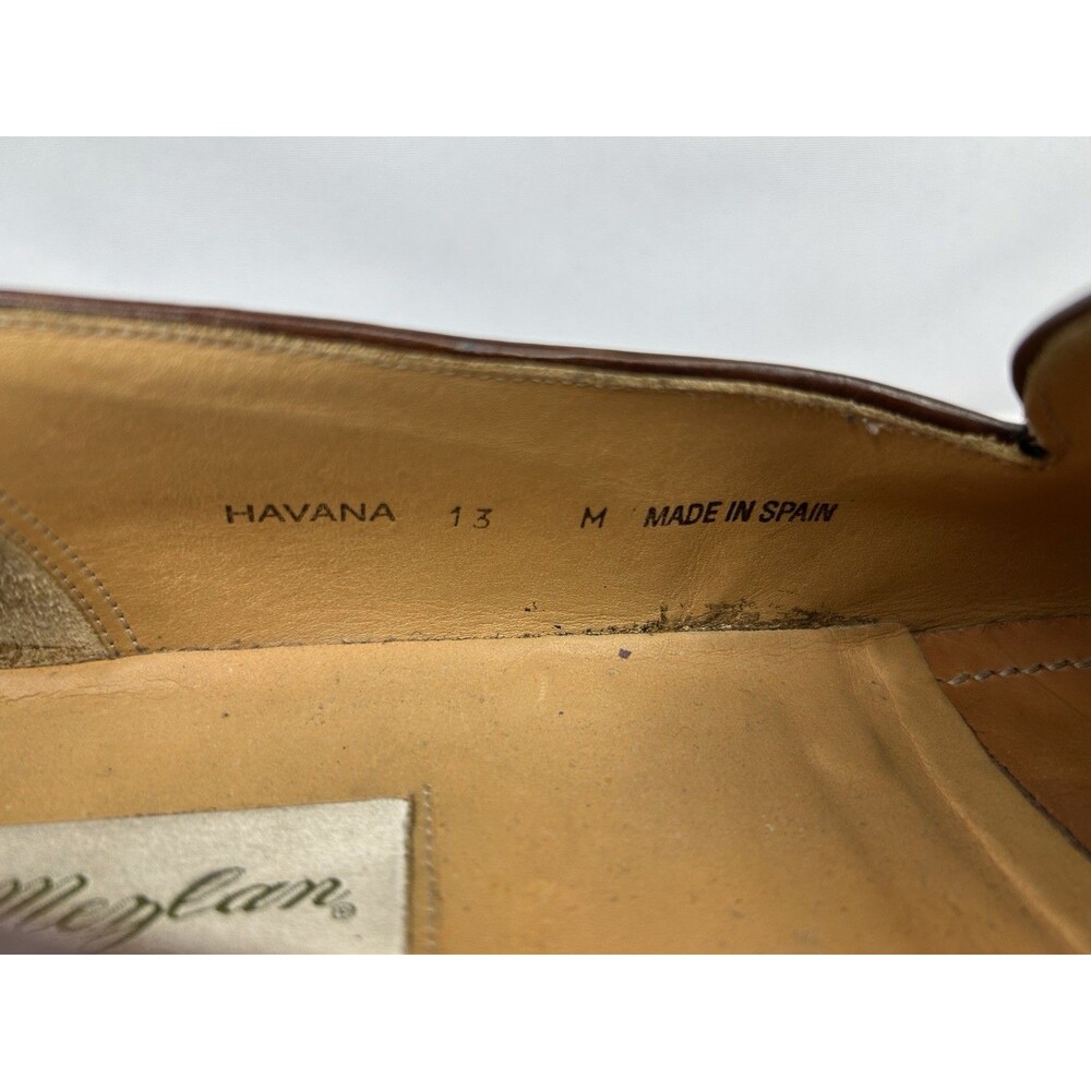 Mezlan Men's Brown Havana Tassel Cap Toe Loafer Shoes 13 M - Picture 9 of 10